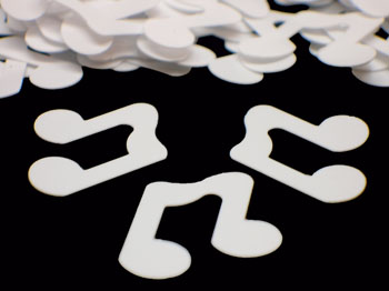 white music note confetti